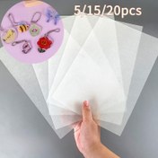 Resim 5/10/20 Adet Şeffaf Termal Büzülme Plastik Levha, 14.5x20 cm DIY Dekorasyon için Eğlenceli Büzülmeli Sanat Filmi Kağıdı - Oda Süslemesi İçin Mükemmel 