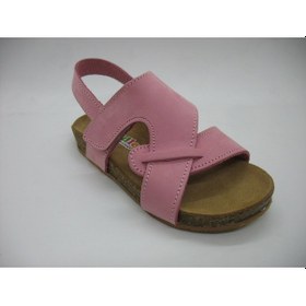 Resim Toddler 256 Anatomik Deri Mantar Taban Çapraz Sandalet 21-25 Pembe 