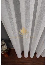 Resim Lüx Keten Armür Dokuma Tül Perde 
