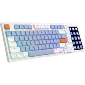 Resim Coverzone Ajazz Akp815 %75 Low Profile Mekanik Klavye 4.33'' Led Dokunmatik Ekran Programlanabilir Rgb Gasket 
