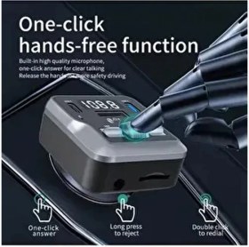 Resim Yumax Bluetooth FM Transmitter C66 Modeli Eller Serbest Konuşma Özelliği ile Tüm Araçlara Uygun 