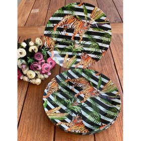 Resim Lucky Art Lyzı 002 Jungle 21 cm Tabak 6lı 