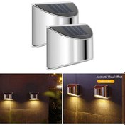 Resim Technosmart 2Adet Solar Metal Tek Taraflı Aplik Duvar Lambası Dek 
