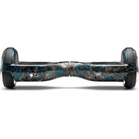 Resim Citymate Elektrikli Kaykay Hoverboard Bluetooth Hoparlörlü 6.5 Inch Akıllı Dengeli - Siyah Kurukafa Grafiti Desenli 