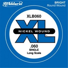 Resim D'Addario XLB060 D-(RE) XL Nickel Wound 0.060 Bass Tek Tel 