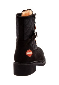 Resim Harley Davidson New Worker Black Nubuk Erkek Bot Siyah 