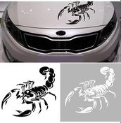 Resim Beyaz 30 Cm Serin 3d Akrep Araba Çıkartmaları Araba Styling Etiket Arabalar Dekorasyon Dıy Için 