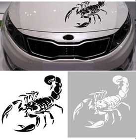 Resim Beyaz 30 Cm Serin 3d Akrep Araba Çıkartmaları Araba Styling Etiket Arabalar Dekorasyon Dıy Için 