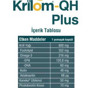 Resim QH Plus 30 Yumuşak Kapsül Ubikinol Krill Yağı Omega 3 