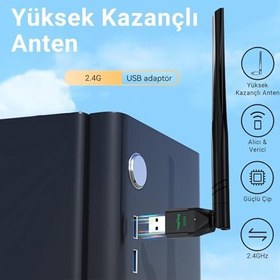Resim 300 Mbps 2.4GHz Alıcı Verici USB WiFi Adaptör 