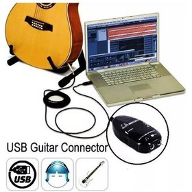 Resim Usb Gitar Guitar Link Kablosu Çevirici Dönüştürücü 
