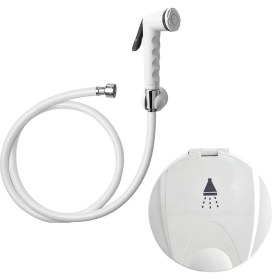 Resim SHUIVAN Dış Duş Seti 1,2m Hortumlu Başlık ve Kapak - Beyaz 