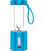 Resim Qingmipy Mavi Taşınabilir Elektrikli Blender: 4000mah Batarya, 22000rpm Motor, 6 Inçinçli Bıçaklar, Tek Tuşlu Temizleme, 530ml Kapasite 