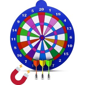 Resim Mıknatıslı Dart Seti Mini Boy Dart Oyunu Duvara Zarar Vermeyen İğnesiz Dart Atma 3 Oklu Çap: 28 Cm 