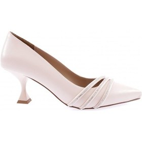 Resim Dgn 3215-23y Kadin Sirali Silver Taşli Sivri Burun Kadeh Topuklu Ayakkabi 3215-1710-R0462 Ekru 