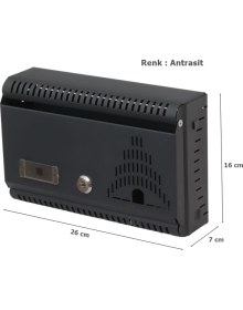 Resim Eymen Yapı Akşan Metal Yatay Ilan Posta Kutusu Antrasit 