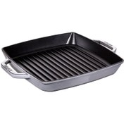 Resim Staub Döküm Izgara Tava Çift Kulplu 28 x 23 cm Gri 