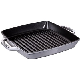 Resim Staub Döküm Izgara Tava Çift Kulplu 28 x 23 cm Gri 
