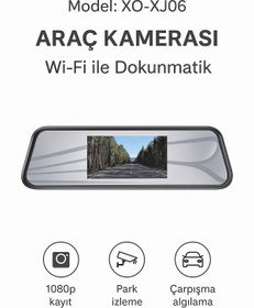 Resim qasul XJ06 HD Araç Kamerası – Wi-Fi Dokunmatik, 1080p Kayıt, Park İzleme & Çarpışma Algılama 