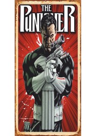 Resim the puncher süper kahramanlar mini retro ahşap poster 