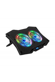 Resim Rampage Ad-rc9 Tornado Uymulu (2 Adet)fanlı 10"-18" Rgb Işıklı Notebook Soğutucu Stand 