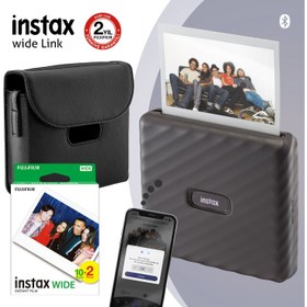 Resim Instax Wide Link Gri Akıllı Yazıcı ve Çantalı Hediye Seti 4 