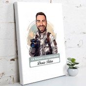 Resim Karikatürlü En Başarılı Erkek Kameraman Kanvas Tablo 