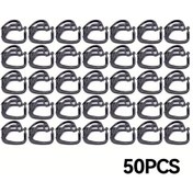 Resim Elmpaly 50 Adet Siyah Bahçe Sera Örtü Bağlantı Klipsi, Dayanıklı Kilit Mekanizmalı 