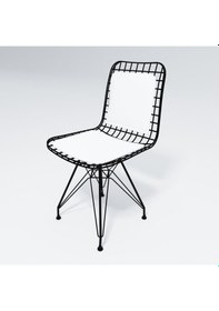 Resim Knsz kafes tel sandalyesi 6 lı mazlum syhbyz sırt minderli ofis cafe bahçe mutfak 