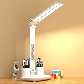 Resim ALFAGİFT Led Masa Üstü Lambası 7w Dokunmatik Standlı Çocuk Ders Kitap Çalışma Kalemlik Masa Lambası 