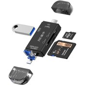 Resim Jinghua Usb2.0 Çok Fonksiyonlu Kart Okuyucu Sd/tf Çift Kart Yuvası Cep Telefonu Bilgisayar Kartı Okuyucu Siyah 