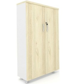 Resim Modüler Dünyası Kapaklı Kitaplık Dosya Dolabı - 80X38X153 (307779160) Beyaz - Meşe 