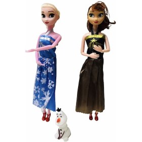 Resim Frozen Elsa Anna 2 Li Eklemli Oyuncak Bebek 