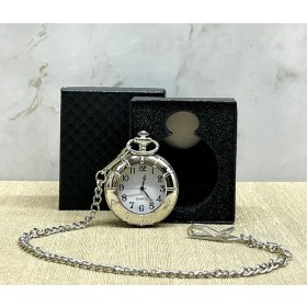 Resim Özel Kutulu Gümüş Köstekli Saat 