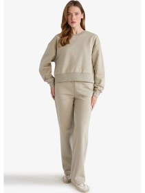 Resim Defacto Boxy Fit Bisiklet Yaka Basic Düz Sweatshirt B8568ax25aukh475 Haki 