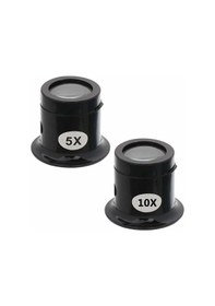 Resim 5x/10x Saatçi Büyüteci Mücevher Gözü Büyüteci Mücevher Elmaslar Değerli Taşlar İçin Saat Büyüteci Siyah 