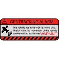 Resim 4 Adet Gps Tracing Takip Etiketi Uyarı Yapıştırması 10CM Md7 