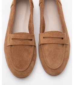 Resim Luvishoes Luvi Shoes Tory Toprak Süet Hakiki Deri Kadın Loafer Ayakkabı Toprak 