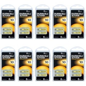 Resim Duracell Activair 10 Numara İşitme Cihazı Pili 6 x 10'lu 