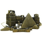 Resim Mimari Peyzaj Metal Manyetik Buzdolabı Çıkartmaları Ev Dekorasyonu Louvre 