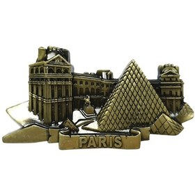 Resim Mimari Peyzaj Metal Manyetik Buzdolabı Çıkartmaları Ev Dekorasyonu Louvre 