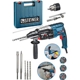 Resim Steiner 4000 W Profesyonel Darbeli Kırıcı Delici + Uç 5 Adet + Mandren 