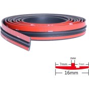 Resim Wenchang Shop C 4 Metre Tarzı 16MM 1mm Araba Kauçuk Mühür Şeritleri Oto Mühür Koruyucu Sticker Pencere Kenar Cam Tavan Kauçuk Conta Şerit Gürültü Izolasyon Mühür (Yurt Dışından) 