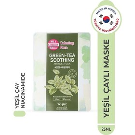 Resim Ye:pre Green Tea Soothing Ampoule Mask Yeşil Çay Özlü Maske Kore 23 ML 