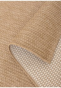 Resim Sisal Jut Hasır Model Tek Renk Dokuma Yıkanabilir Toz Vermez Halı Krem Kahve 