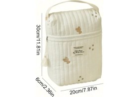 Resim My Balli Store Yaprak Desenli Organızer Bebek Çantası 