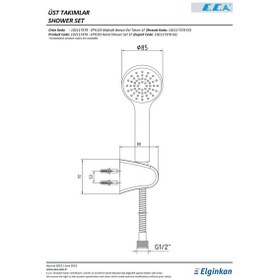 Resim Eca Spylos Mafsallı El Duş Seti Banyo Üst Takım 102117378 Krom 