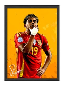 Resim Lamine Yamal - Çerçeveli / Siyah / 13x18 