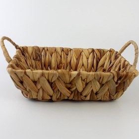 Resim Hasır Rattan Ekmeklik Ekmek Sepeti Dikdörtgen 22,5 17cm Kahverengi 