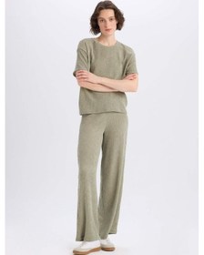 Resim DeFacto Wide Leg Geniş Bol Paça Bürümcük Pantolon E3232AX25SPKH418 